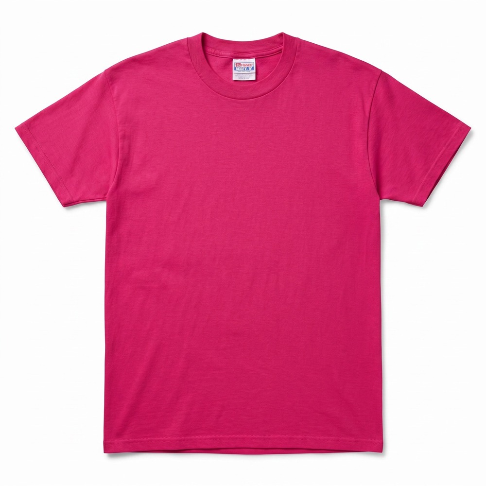 Hanes Beefy-T Mens XL Pink Excellent Single Stitch USA Fabric Short Sleeve Shirt